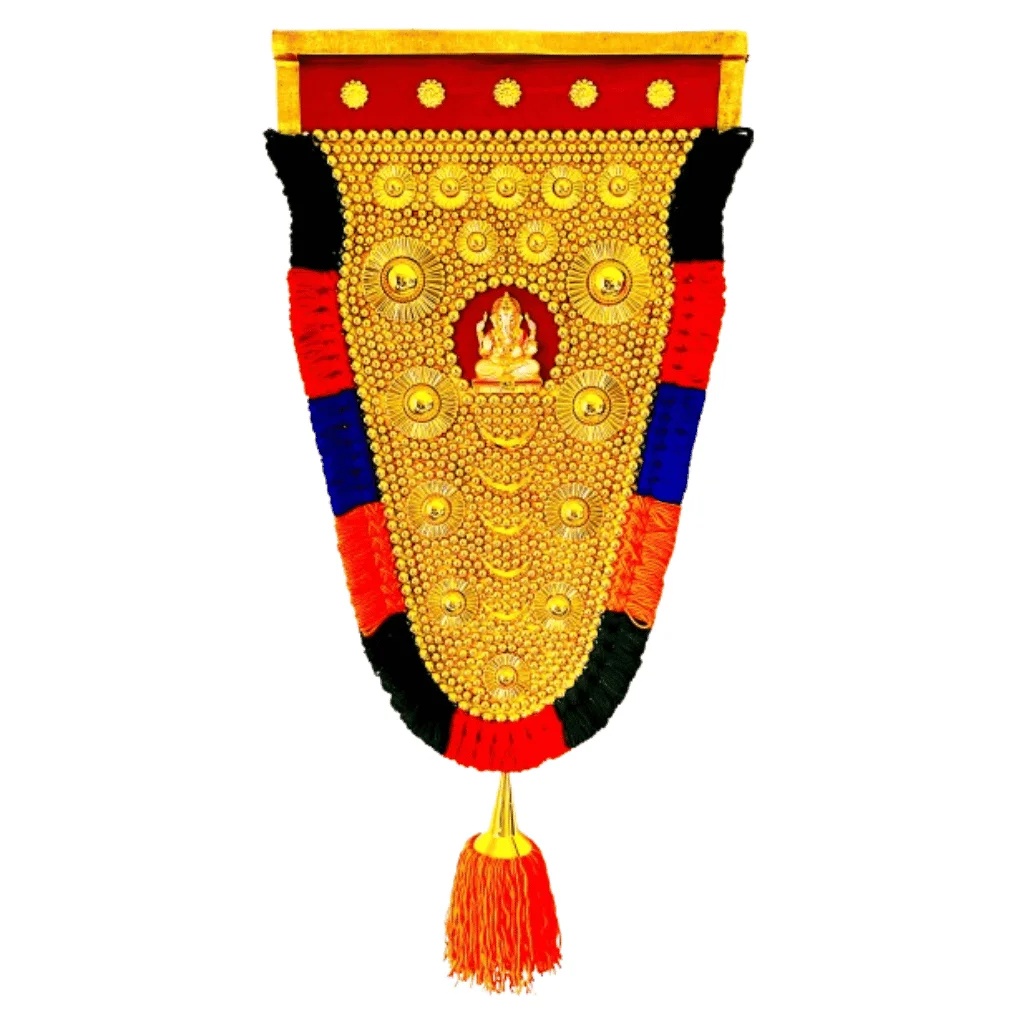3 Feet Handmade Nettipattam for Wall Decor - Traditional Kerala Art for Home Interiors & Spiritual Gifts